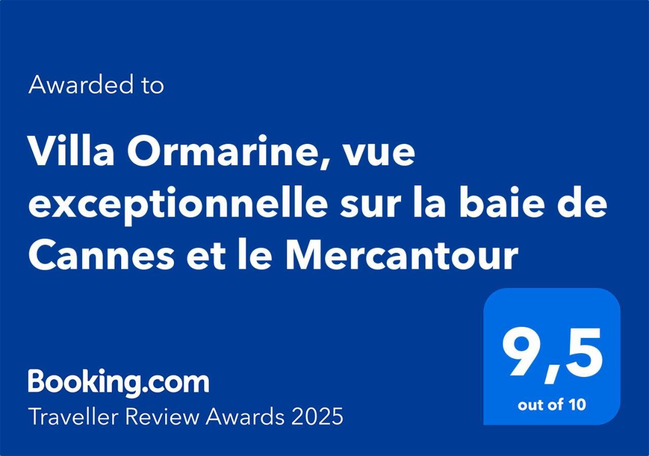 Villa Ormarine, Vue Exceptionnelle Sur La Baie De Cannes Et Le Mercantour Les Adrets-de-l'Esterel Εξωτερικό φωτογραφία